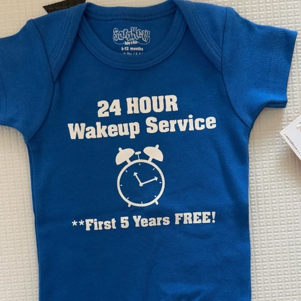 Sara Kety|Baby gender neutral royal blue short sleeve bodysuit,graphic tee•nwt